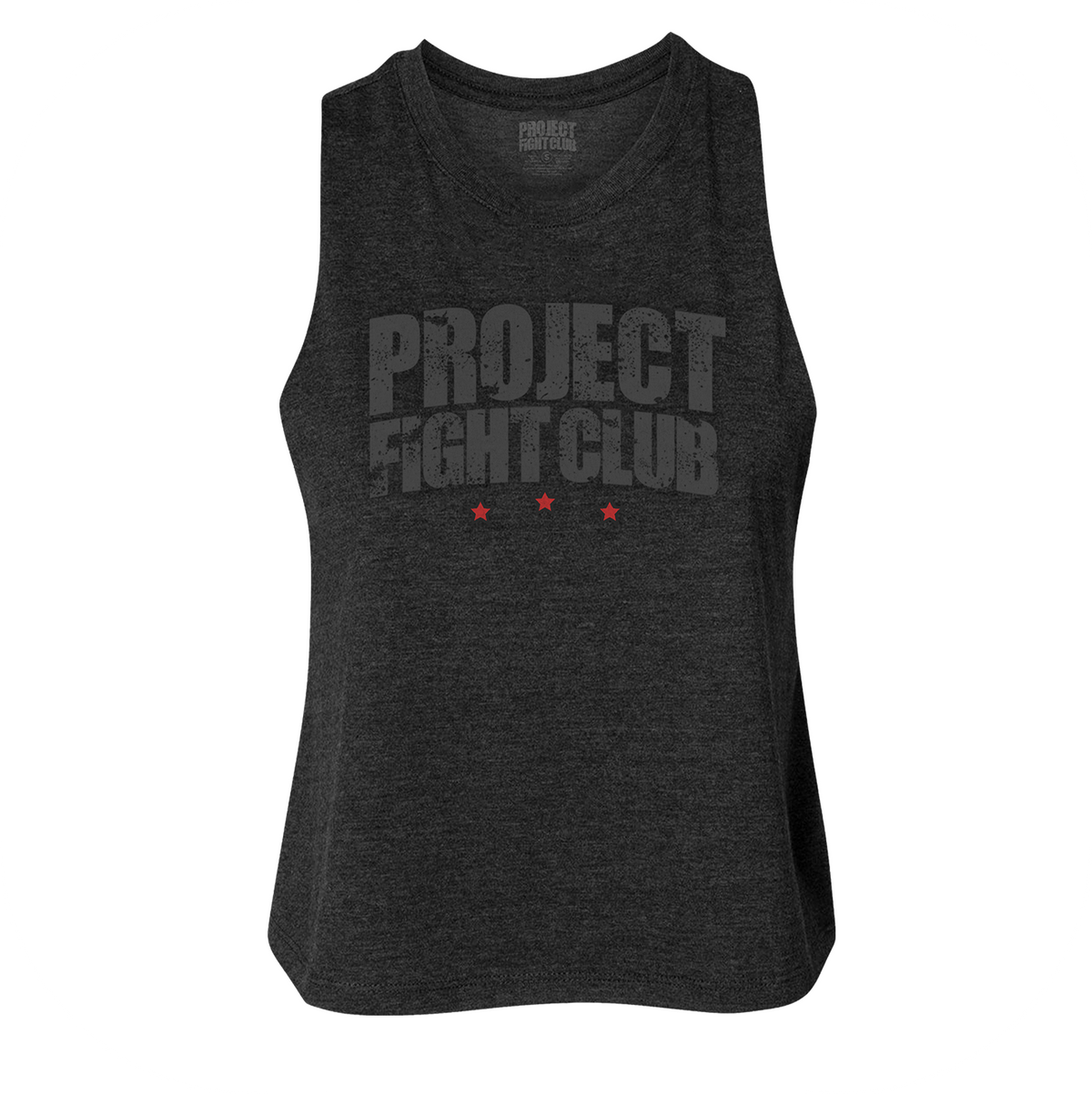 BLACK CROPPED RACERBACK TANK - HONOR FIREFIGHTERS & EMTs