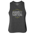 DARK GREY CROPPED RACERBACK TANK - SPREAD CHRISTIANITY