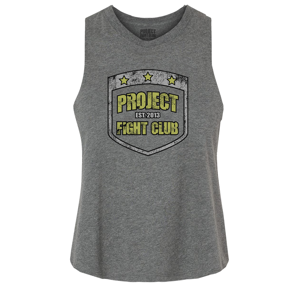 DEEP HEATHER CROPPED RACERBACK TANK #2 - SPREAD CHRISTIANITY