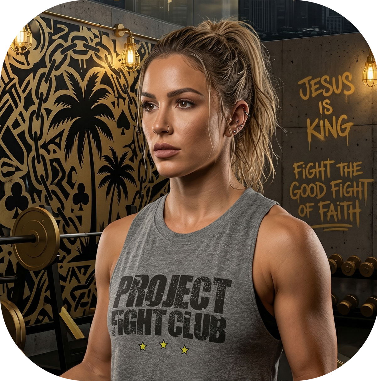 DEEP HEATHER CROPPED RACERBACK TANK - SPREAD CHRISTIANITY