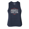 NAVY CROPPED RACERBACK TANK - HONOR FIREFIGHTERS & EMTs