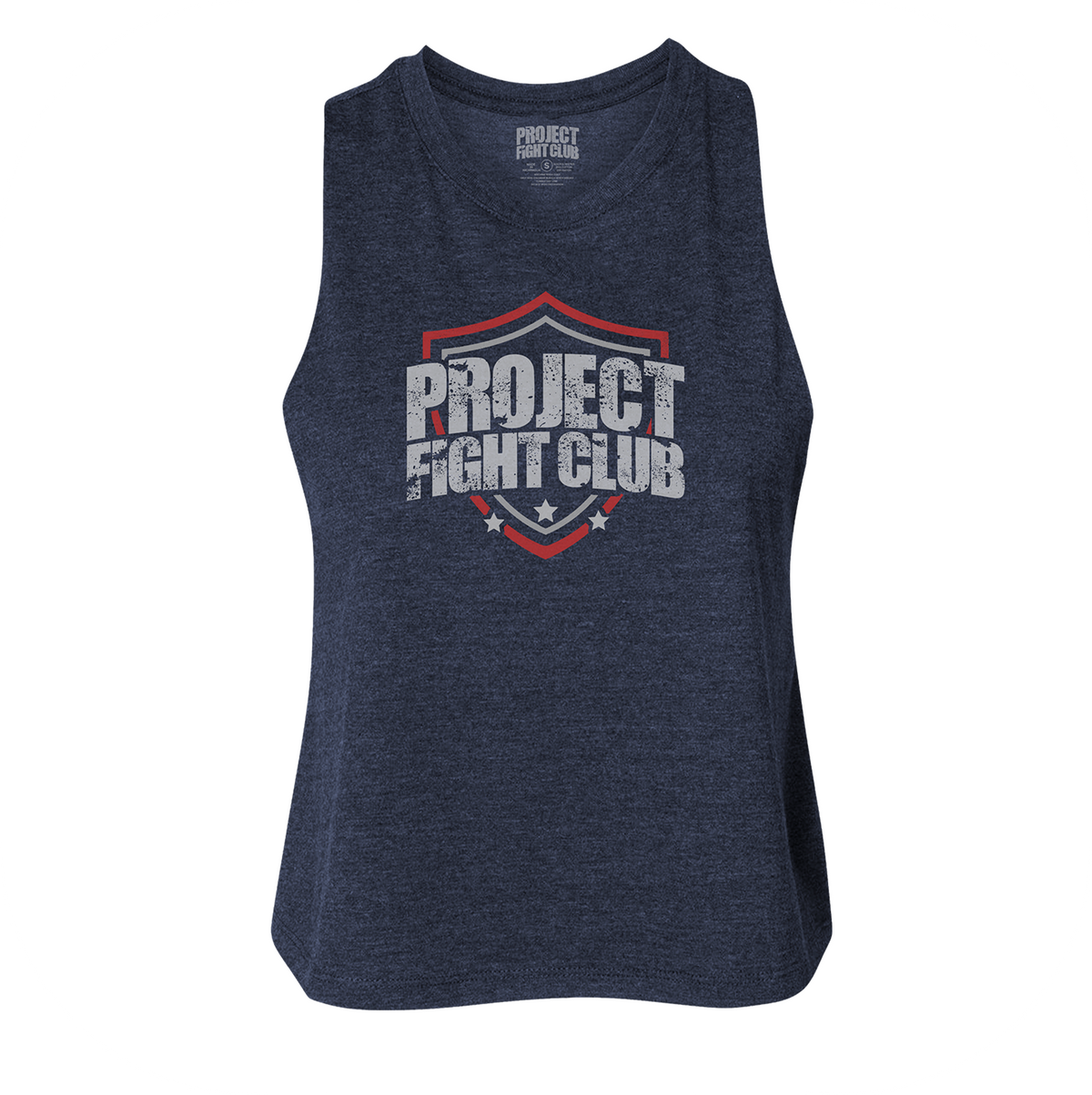 NAVY CROPPED RACERBACK TANK - HONOR FIREFIGHTERS & EMTs