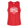 RED CROPPED RACERBACK TANK - HONOR FIREFIGHTERS & EMTs