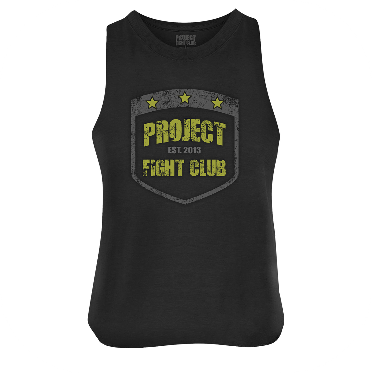 BLACK CROPPED RACERBACK TANK #2 - SPREAD CHRISTIANITY