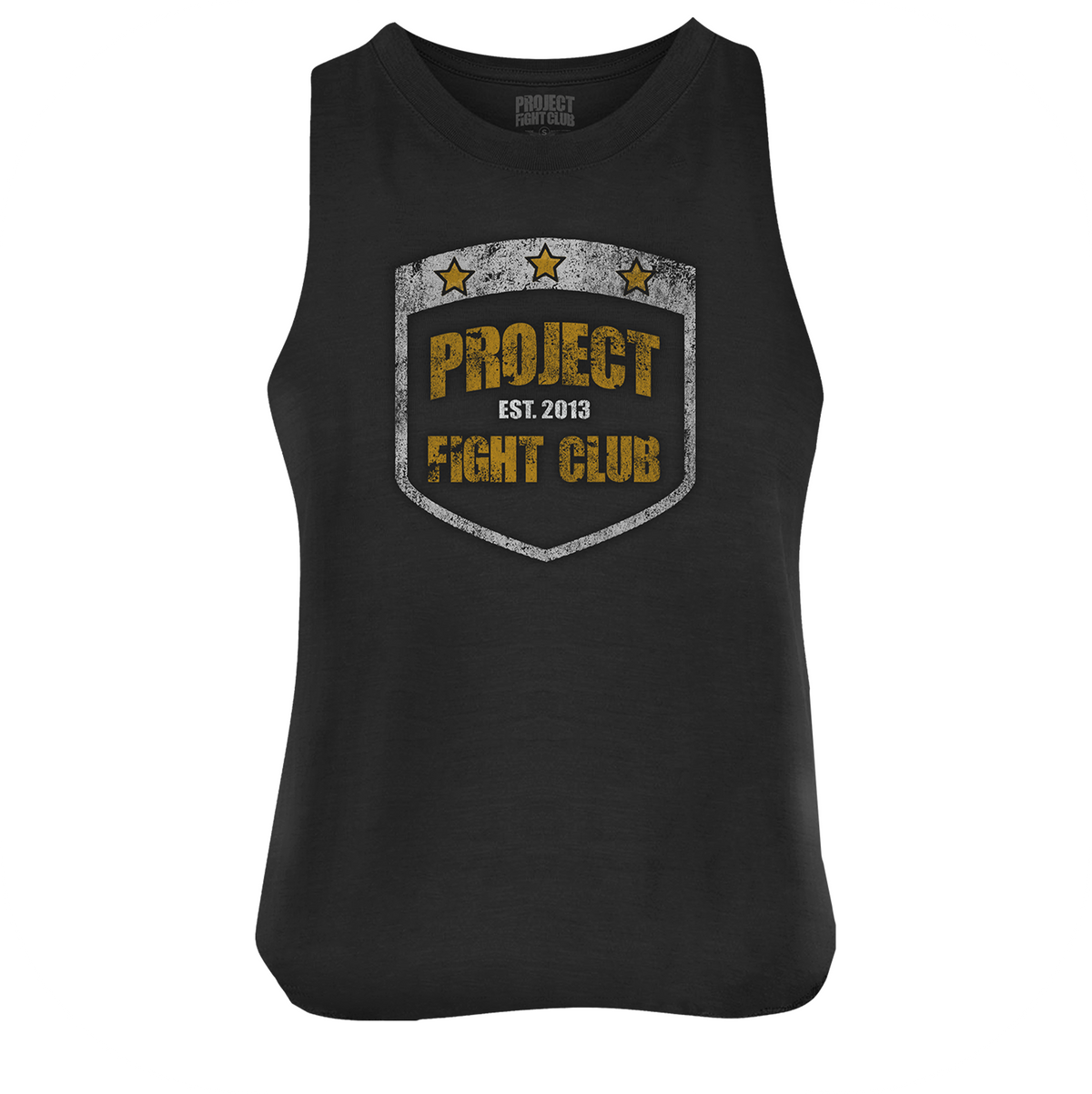 BLACK CROPPED RACERBACK TANK #2 - PROTECT ANIMALS & WILDLIFE