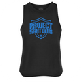 WOMENS BLACK RACERBACK CROPPED TANK #4 - SUPPORT POLICE