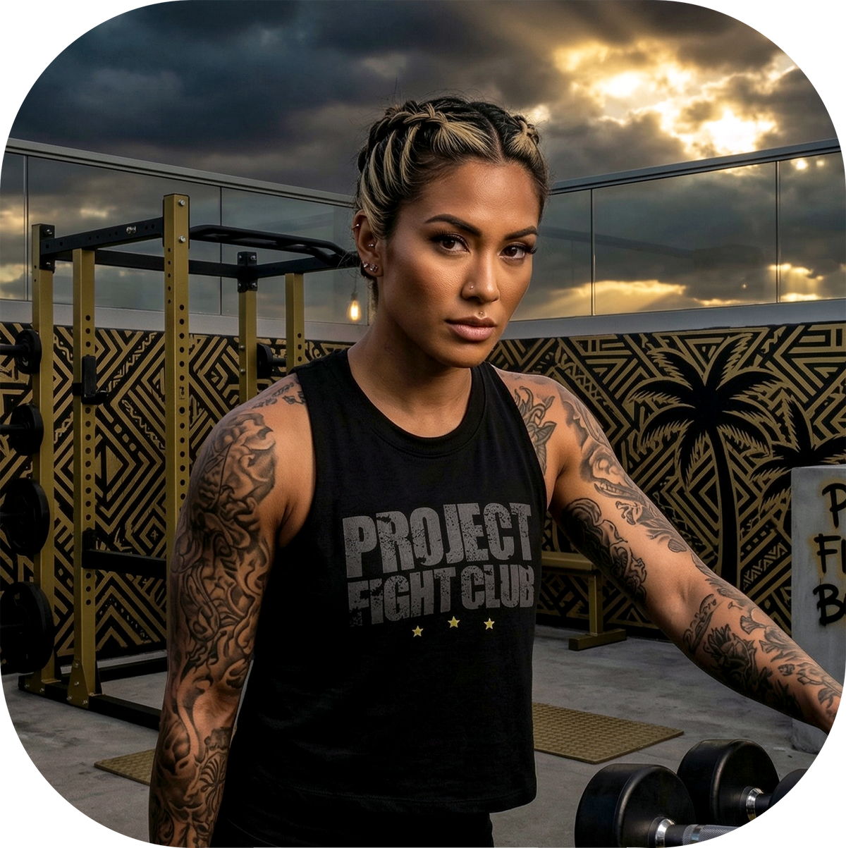 BLACK CROPPED RACERBACK TANK - SPREAD CHRISTIANITY