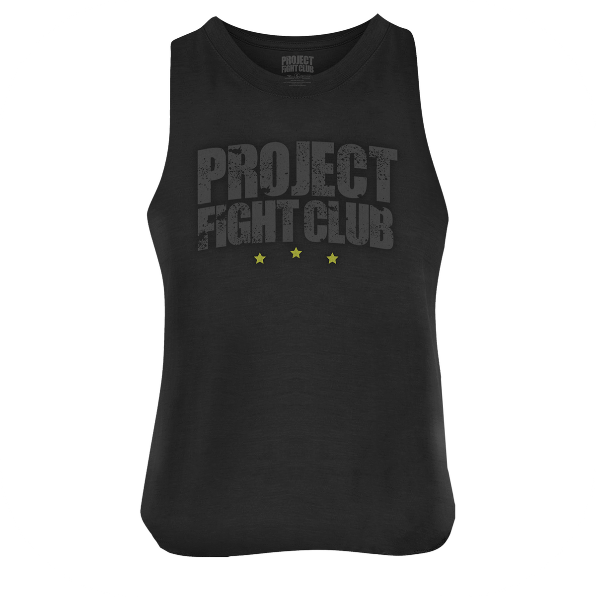 BLACK CROPPED RACERBACK TANK - SPREAD CHRISTIANITY