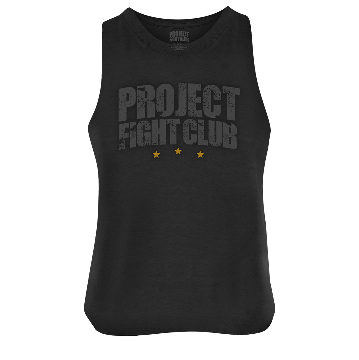 BLACK CROPPED RACERBACK TANK - PROTECT ANIMALS & WILDLIFE