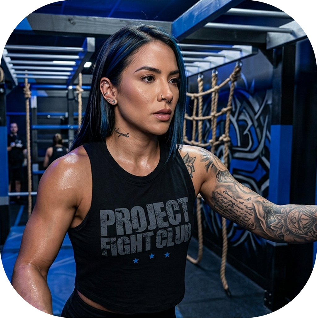 SOLID BLACK RACERBACK CROPPED TANK - SUPPORT POLICE