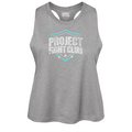 WOMENS GREY CROPPED RACERBACK TANK - FIGHT ADDICTION