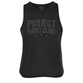 WOMENS BLACK CROPPED RACERBACK TANK - FIGHT ADDICTION
