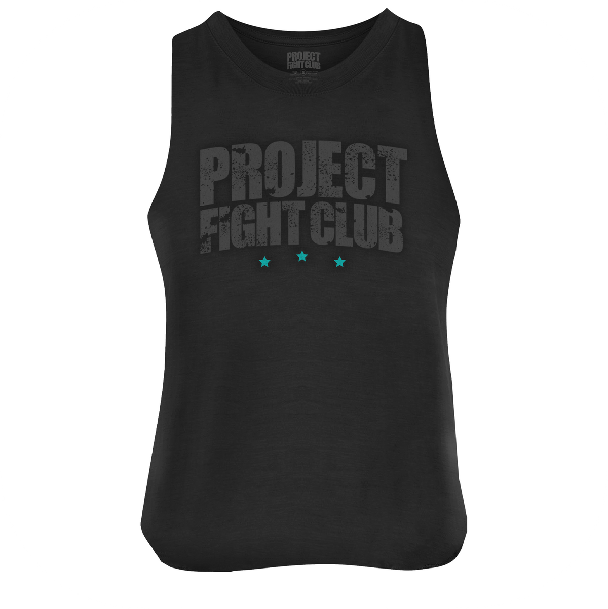 WOMENS BLACK CROPPED RACERBACK TANK - FIGHT ADDICTION