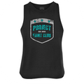 WOMENS BLACK CROPPED RACERBACK TANK #2 - FIGHT ADDICTION
