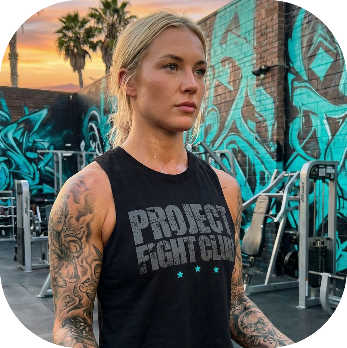 WOMENS BLACK CROPPED RACERBACK TANK - FIGHT ADDICTION