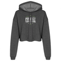 WOMENS DARK GREY CROP HOODIE - HONOR SOLDIERS & VETERANS