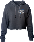DARK GREY CROPPED HOODIE - SUPPORT POLICE