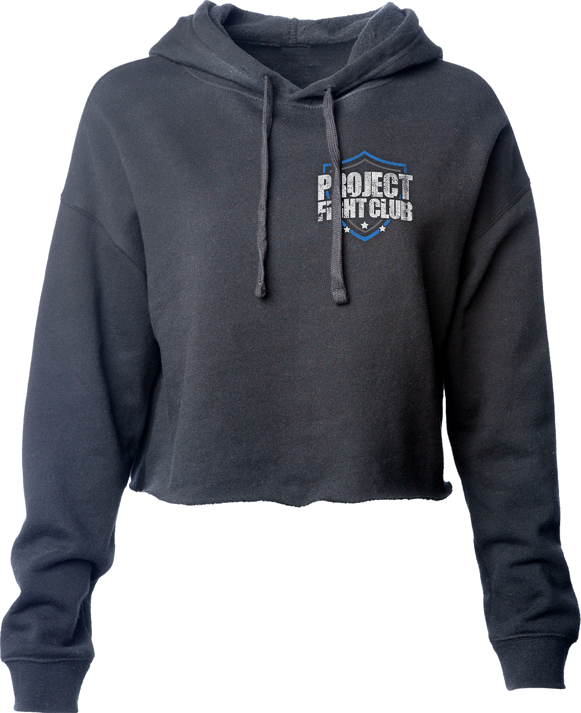 DARK GREY CROPPED HOODIE - SUPPORT POLICE