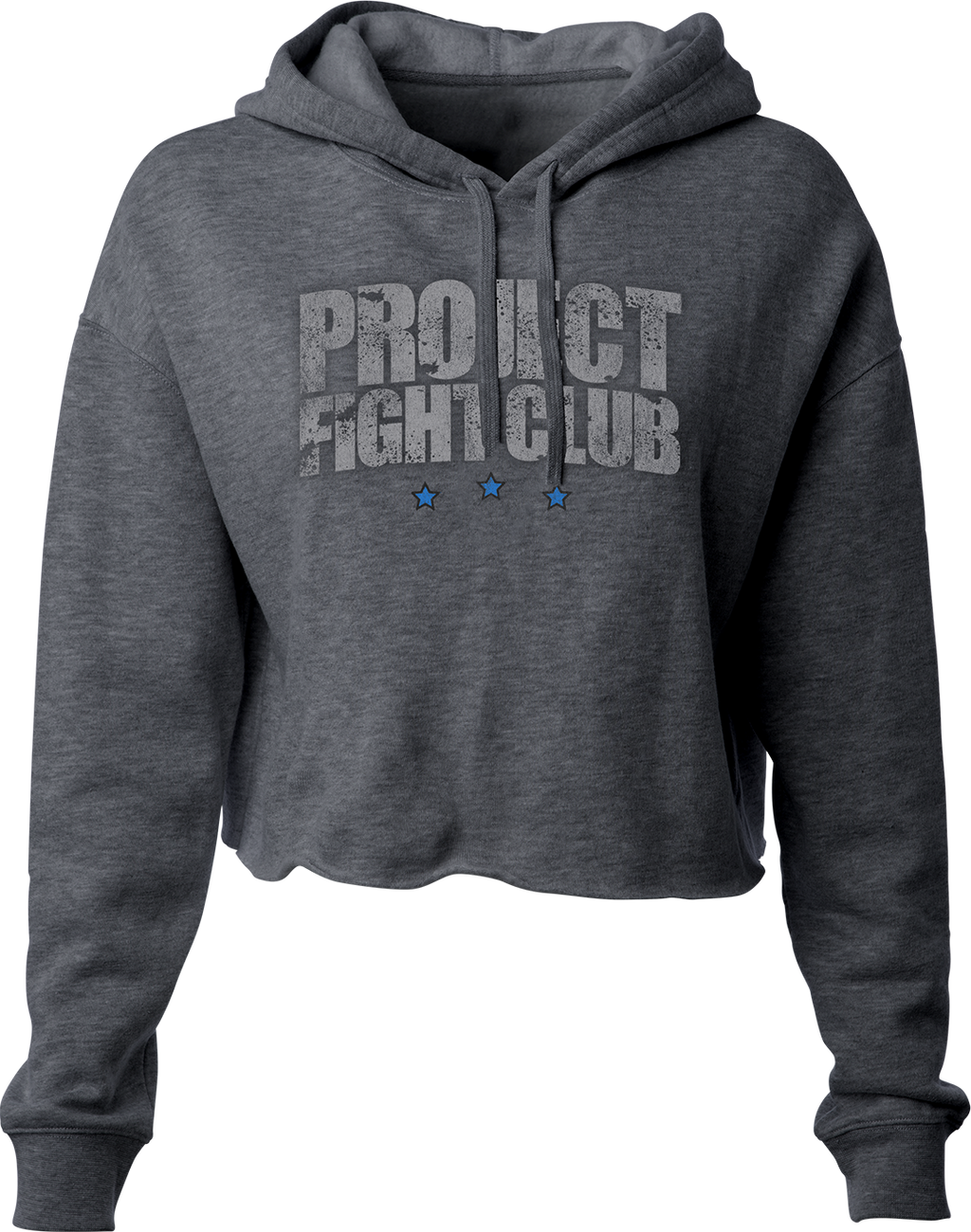 DEEP HEATHER CROPPED HOODIE - SUPPORT POLICE