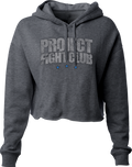 DEEP HEATHER CROPPED HOODIE - SUPPORT POLICE