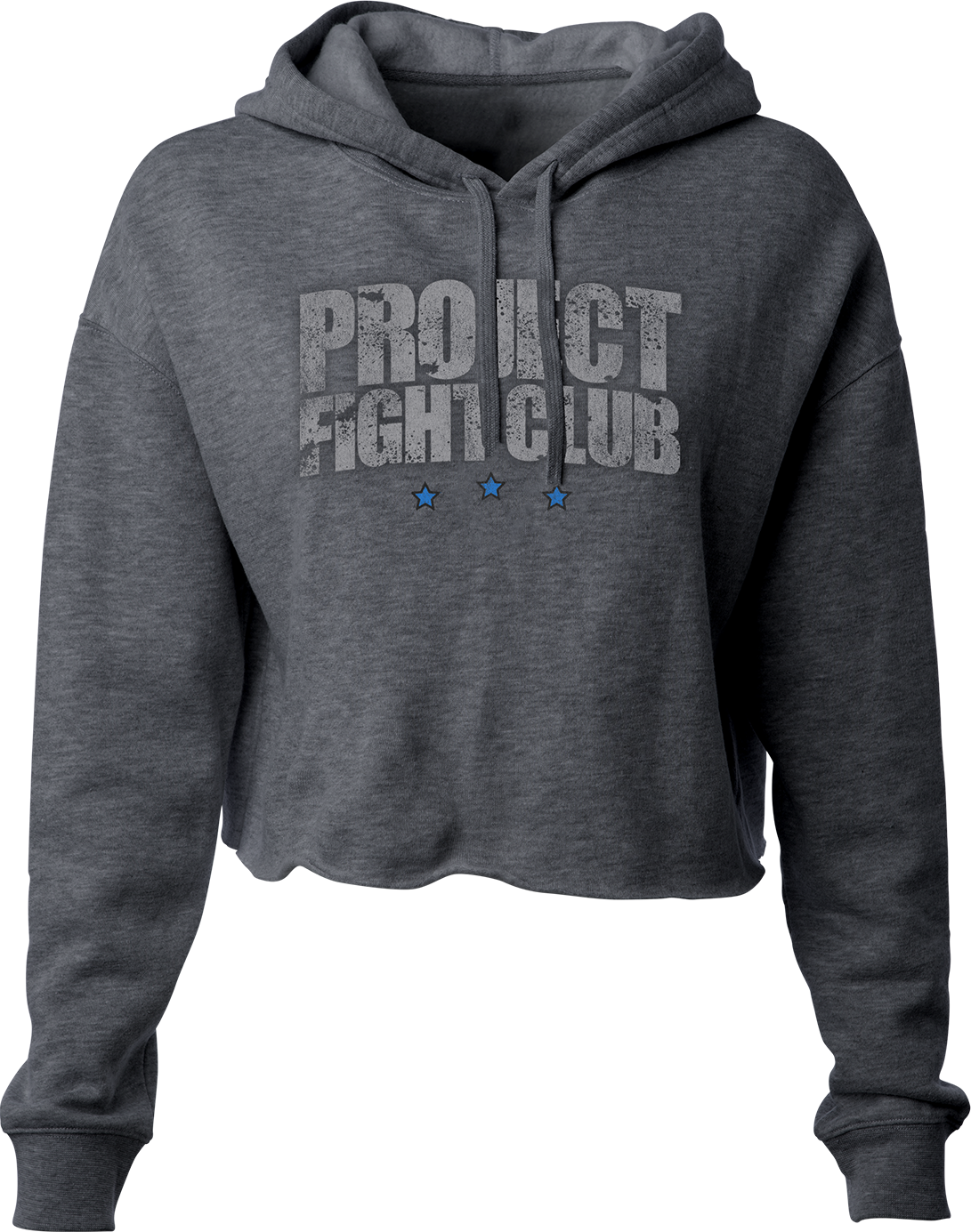 DEEP HEATHER CROPPED HOODIE - SUPPORT POLICE