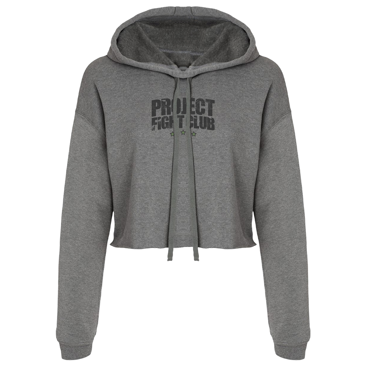 WOMENS GREY CROP HOODIE - HONOR SOLDIERS & VETERANS