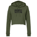 WOMENS MILITARY GREEN CROP HOODIE 3 - HONOR SOLDIERS & VETERANS