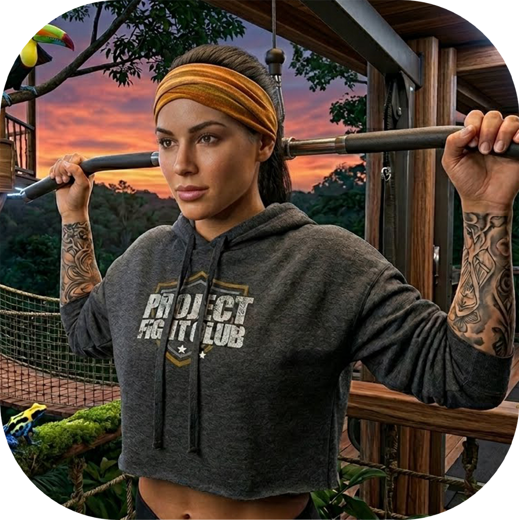 WOMENS DARK GREY CROPPED HOODIE - PROTECT ANIMALS & WILDLIFE