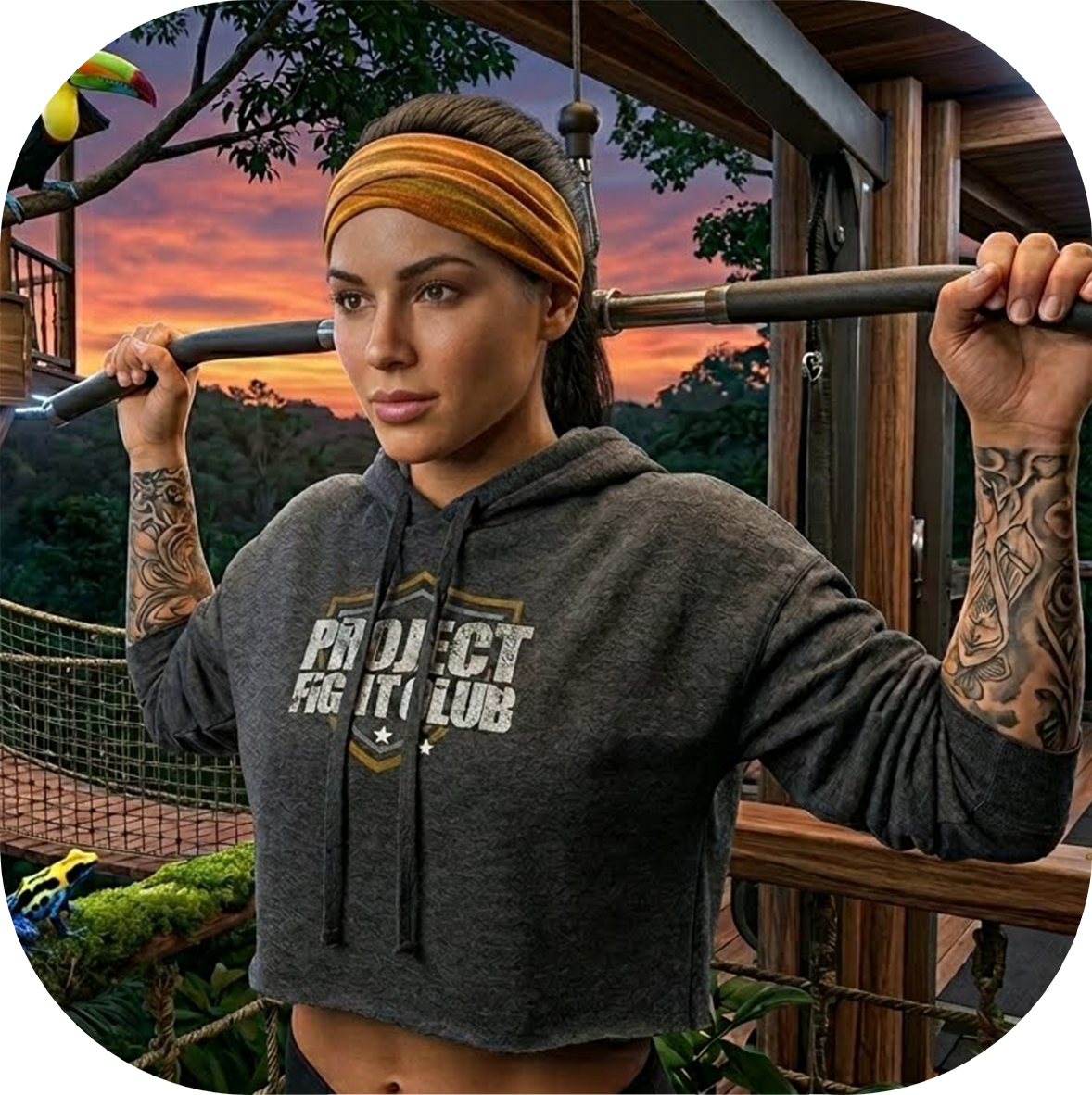 WOMENS DARK GREY CROPPED HOODIE - PROTECT ANIMALS & WILDLIFE