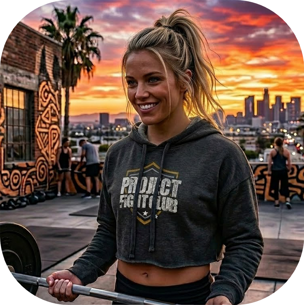 WOMENS DARK GREY CROPPED HOODIE - PROTECT ANIMALS & WILDLIFE