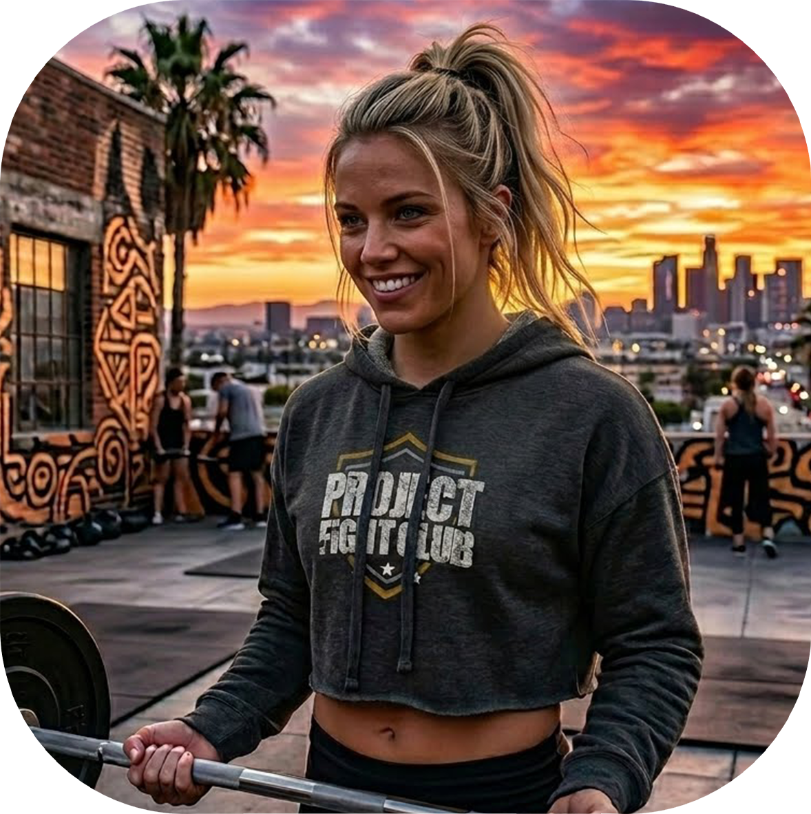 WOMENS DARK GREY CROPPED HOODIE - PROTECT ANIMALS & WILDLIFE