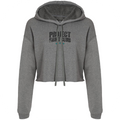 WOMENS DEEP HEATHER CROPPED HOODIE - FIGHT ADDICTION