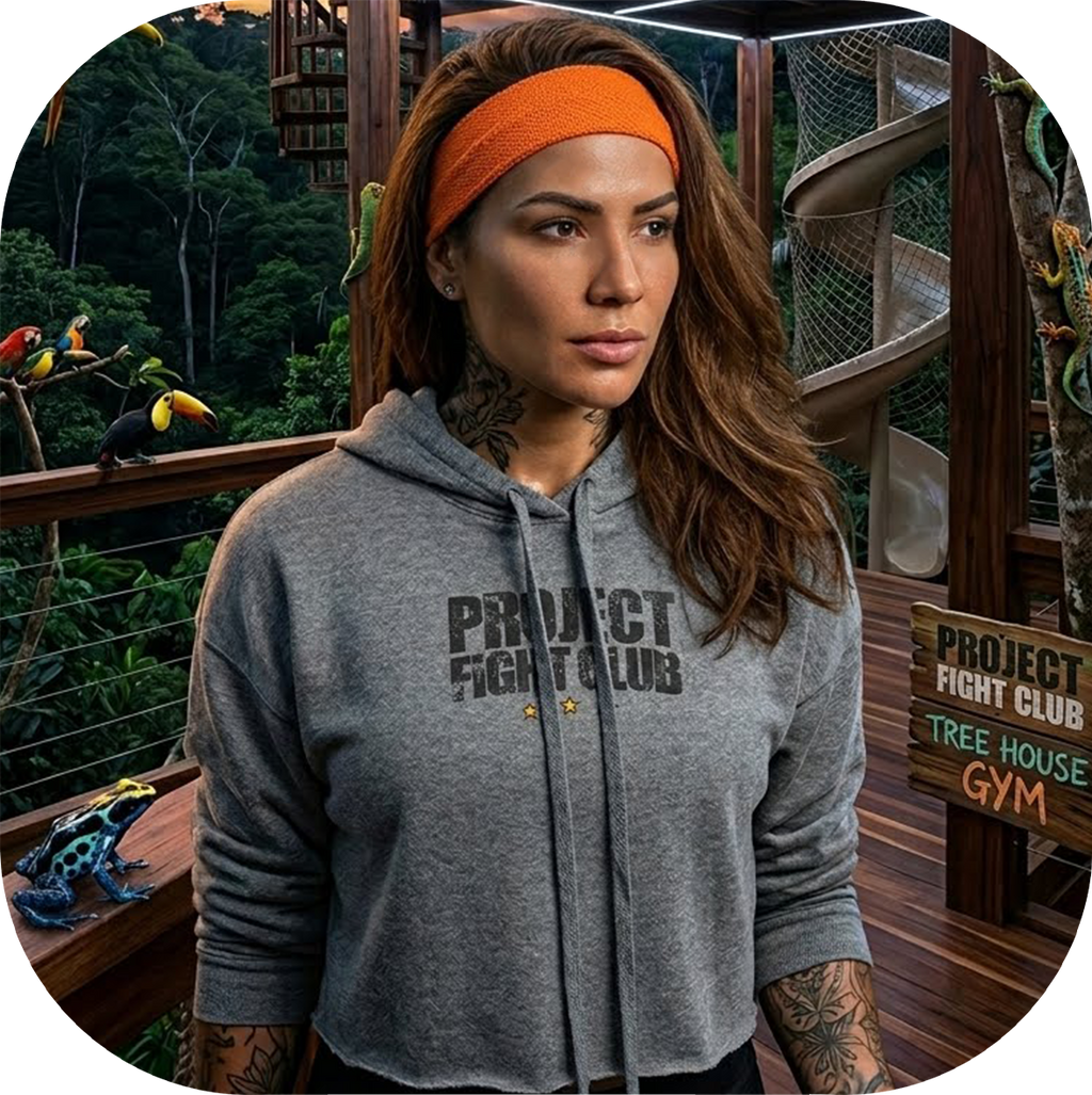 DEEP HEATHER CROPPED HOODIE - PROTECT ANIMALS & WILDLIFE