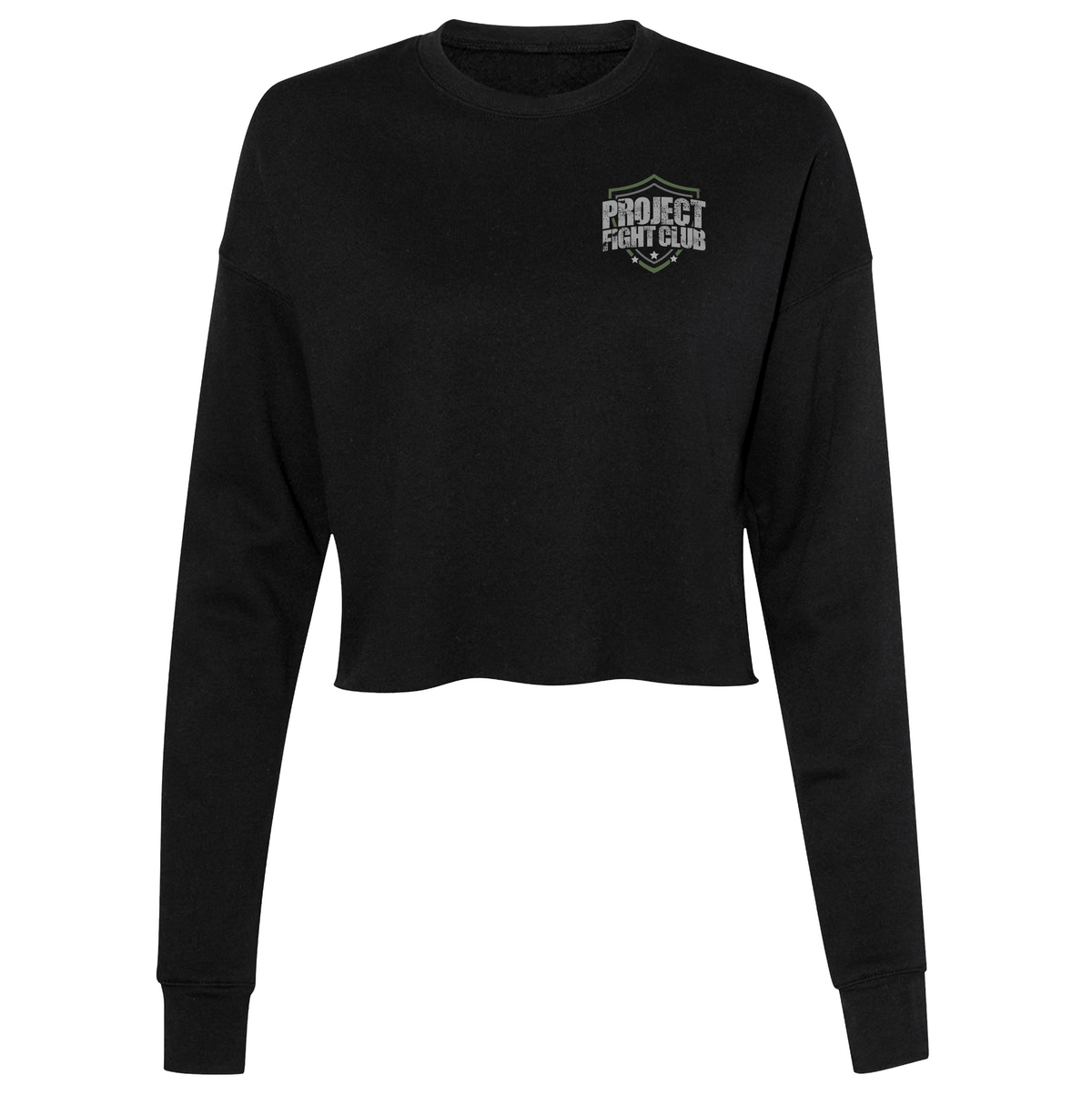 WOMENS BLACK CROPPED FLEECE - HONOR SOLDIERS & VETERANS