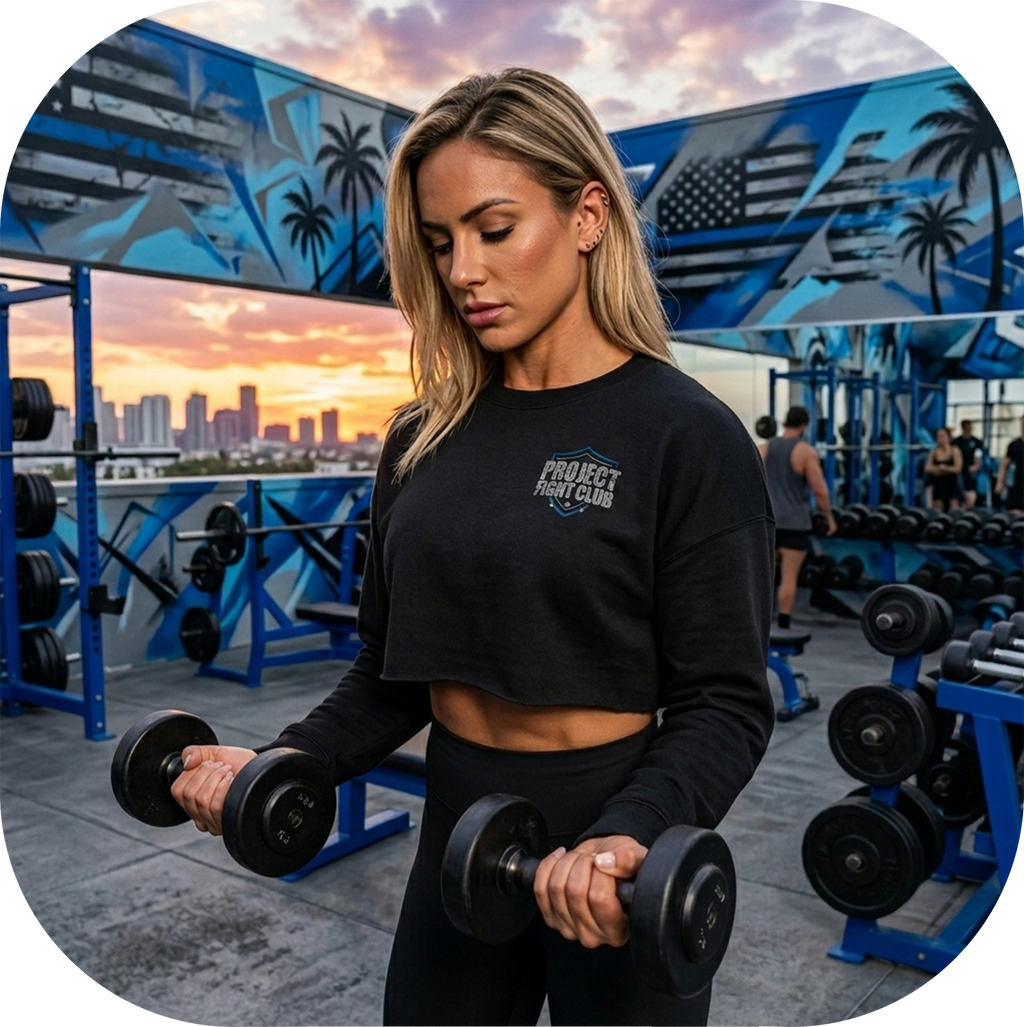 BLACK CROPPED FLEECE - SUPPORT POLICE
