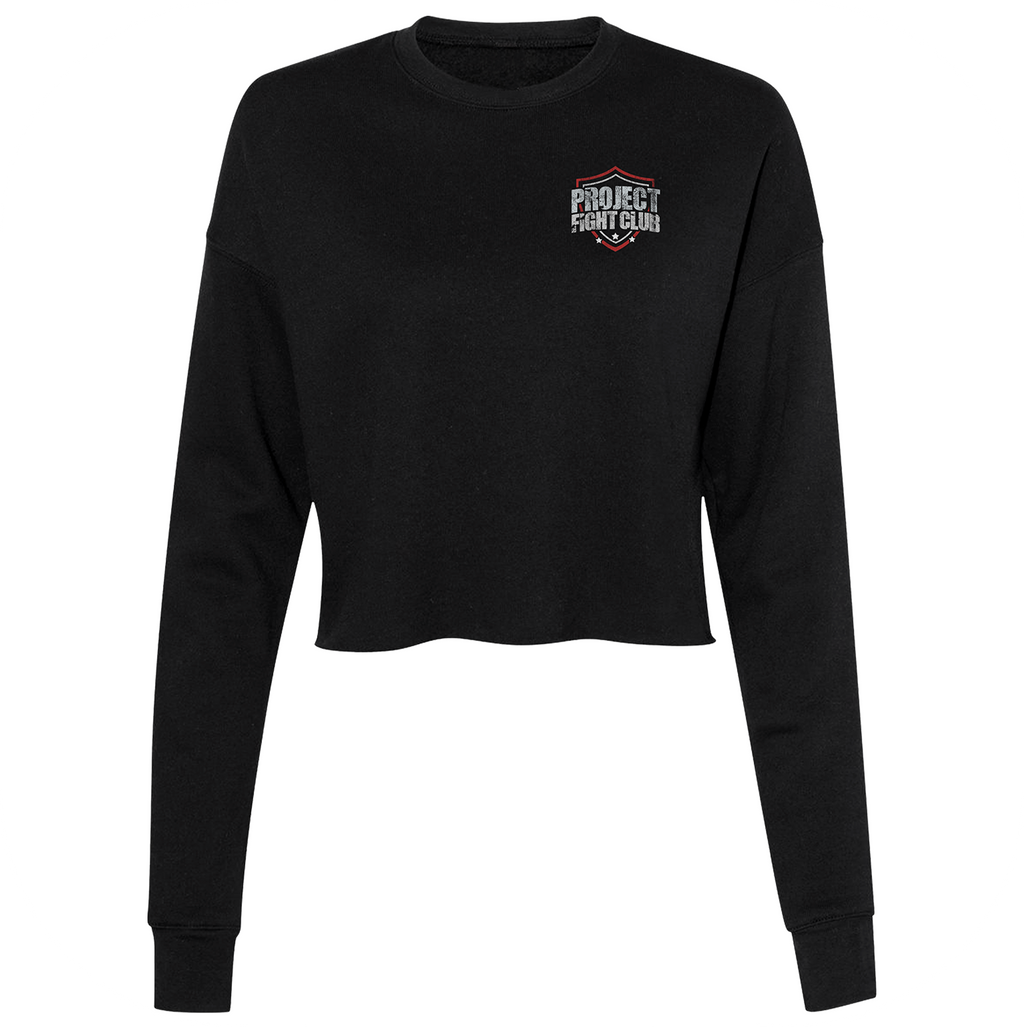 BLACK CROPPED SWEATSHIRT - HONOR FIREFIGHTERS & EMTs