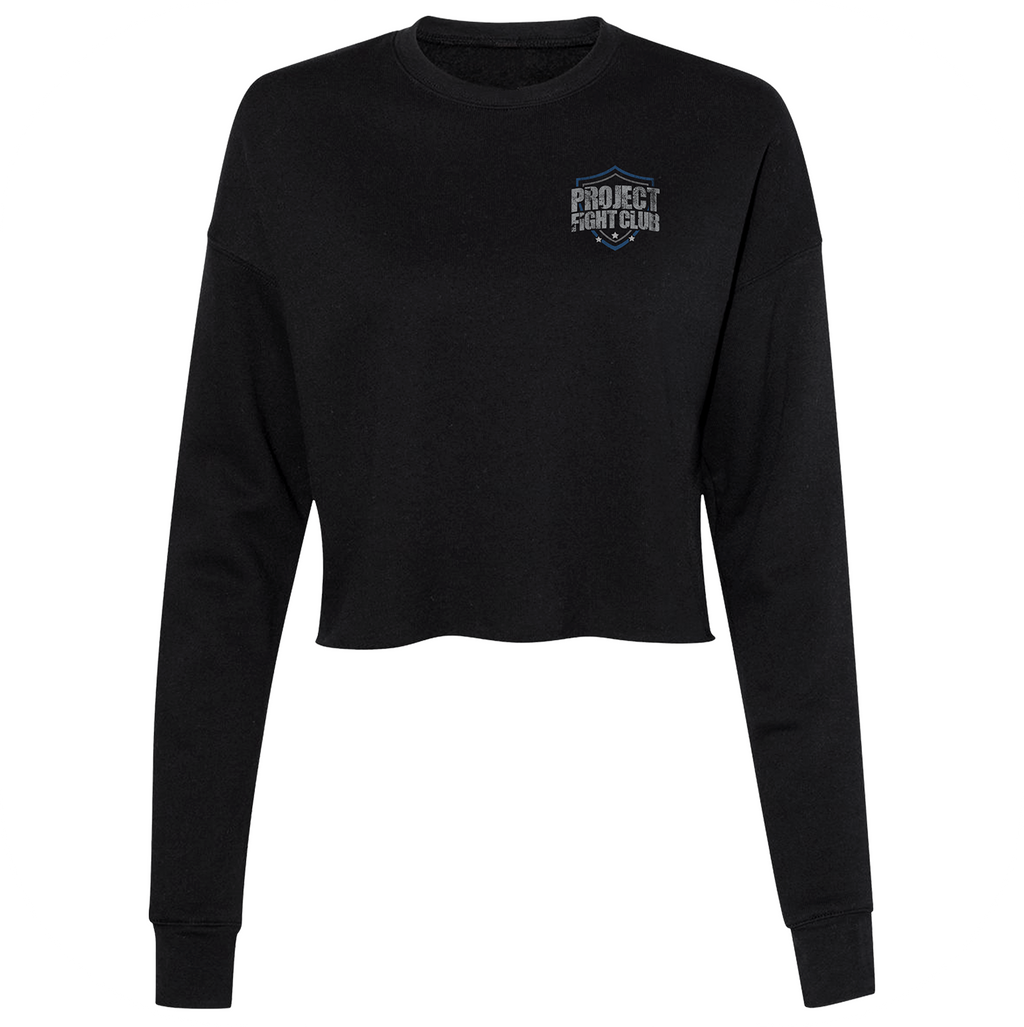 BLACK CROPPED FLEECE - SUPPORT POLICE
