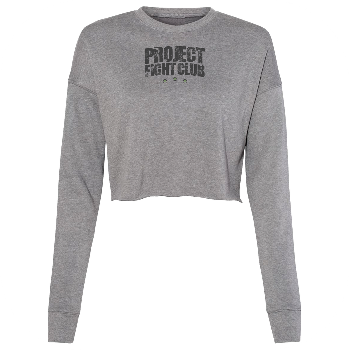 WOMENS GREY CROP FLEECE - HONOR SOLDIERS & VETERANS