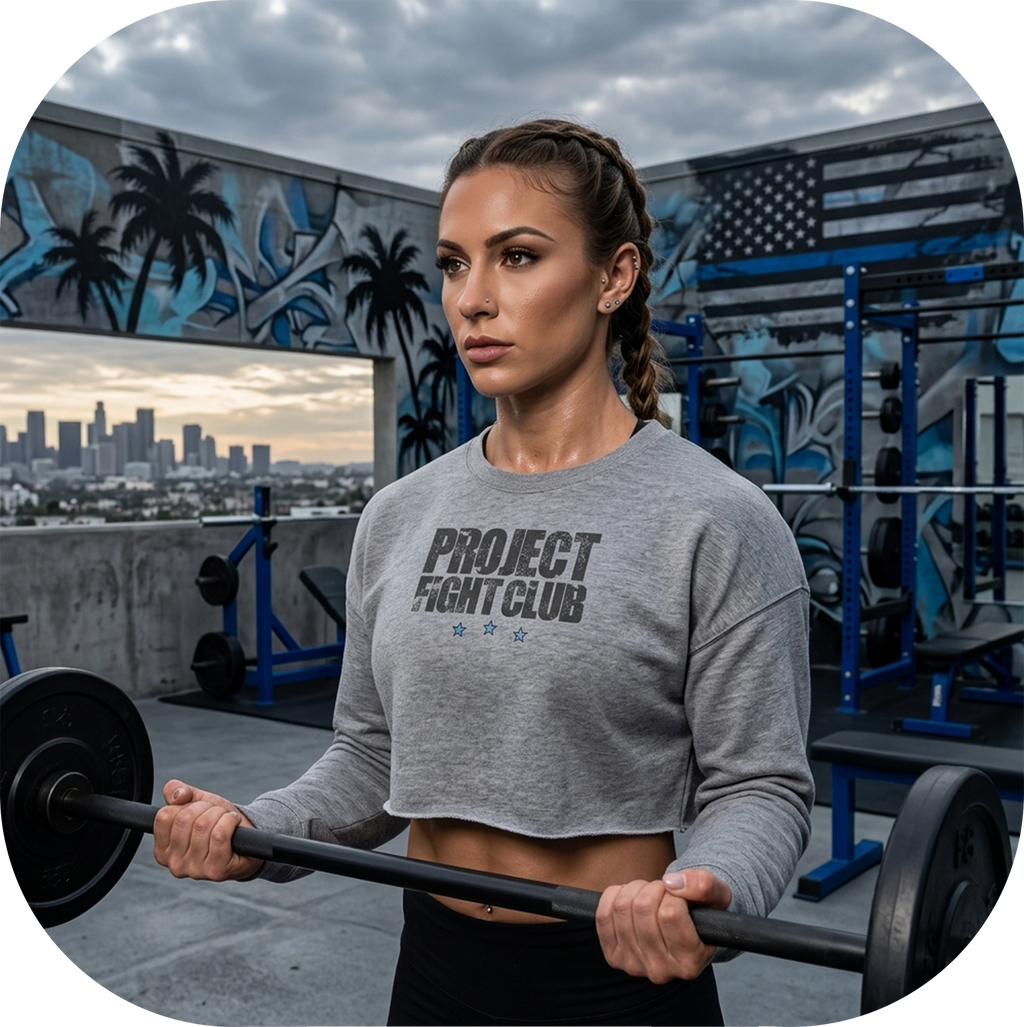 HEATHER GREY CROPPED FLEECE - SUPPORT POLICE