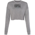 WOMENS GREY CROPPED FLEECE - FIGHT ADDICTION