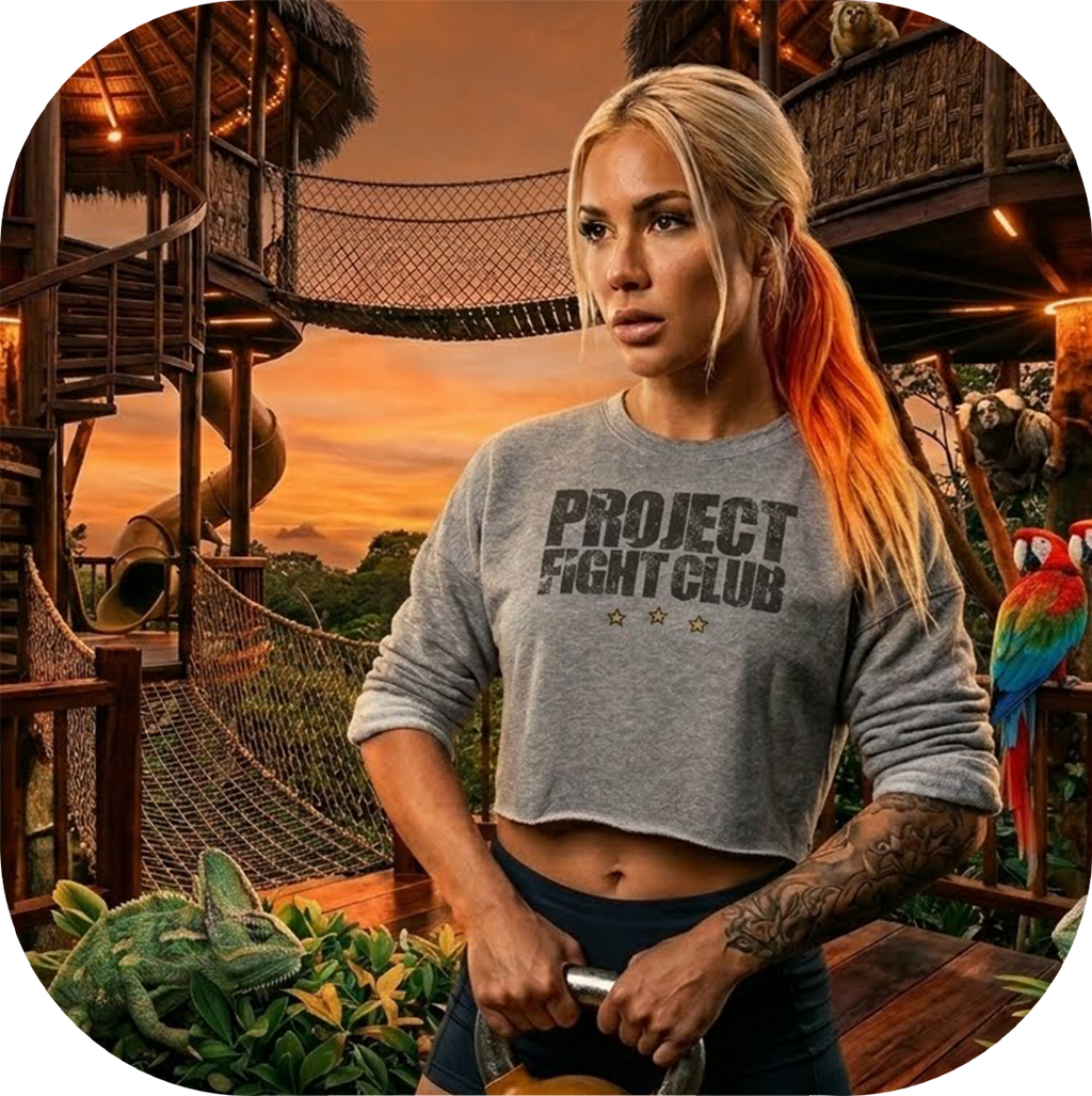 WOMENS GREY CROPPED SWEATSHIRT - PROTECT ANIMALS & WILDLIFE
