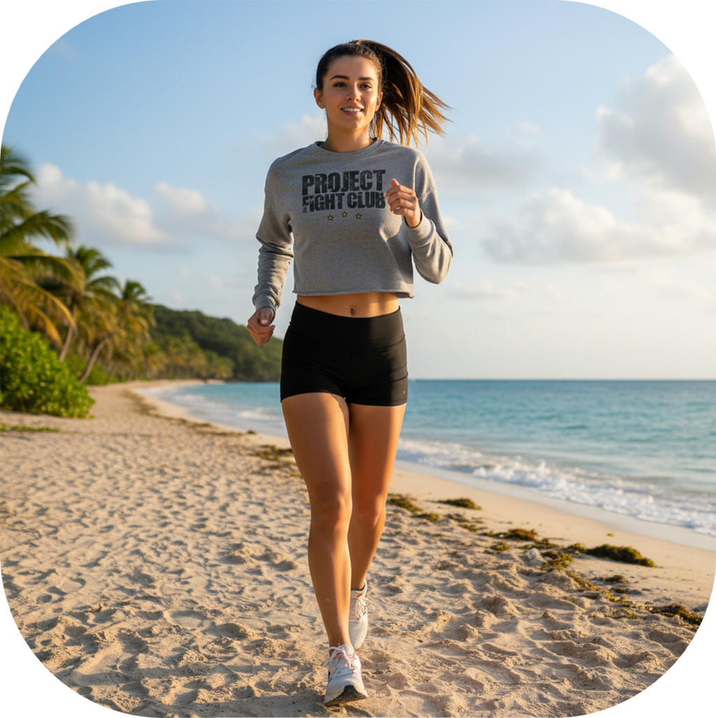 WOMENS GREY CROPPED SWEATSHIRT - PROTECT ANIMALS & WILDLIFE