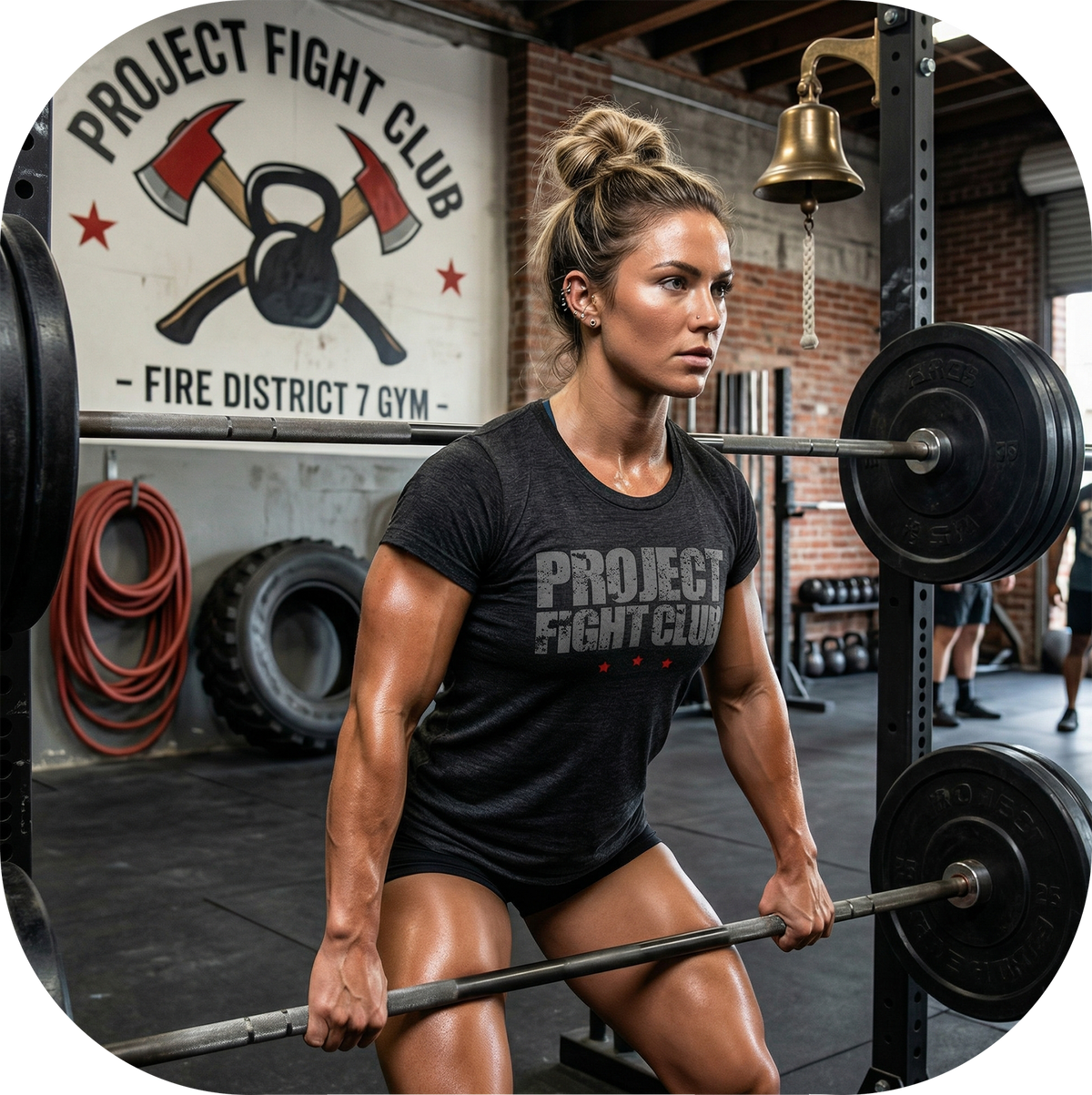 WOMENS BLACK T-SHIRT - HONOR FIREFIGHTERS & EMTs