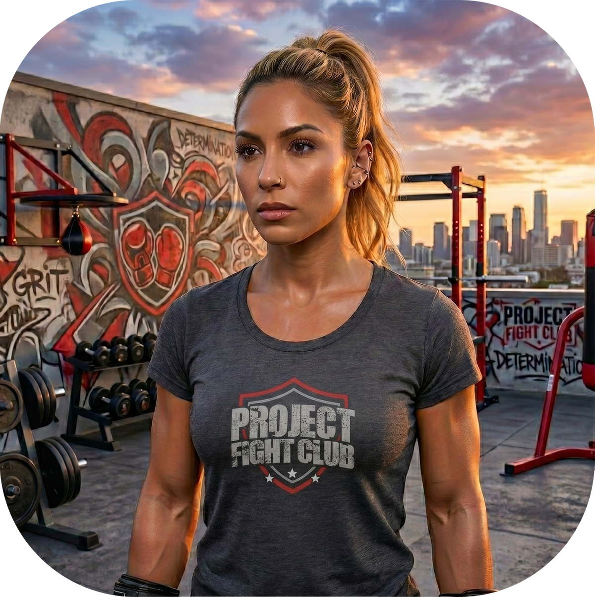 WOMENS DARK GREY T-SHIRT - HONOR FIREFIGHTERS & EMTs