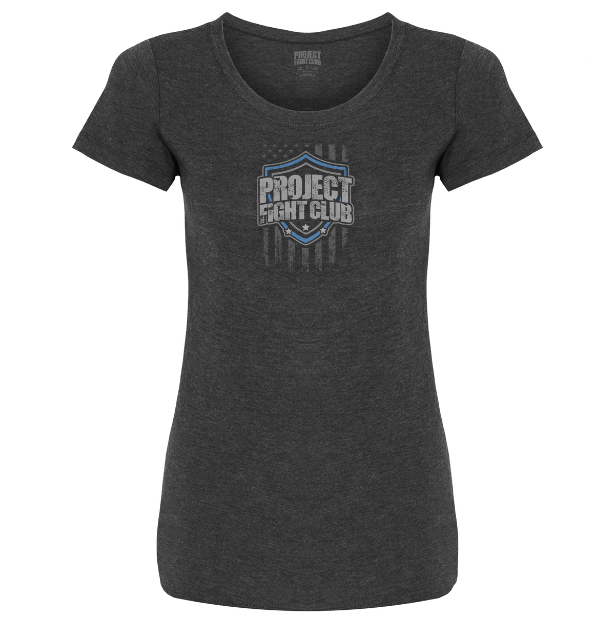 WOMENS DARK GREY T-SHIRT - SUPPORT POLICE