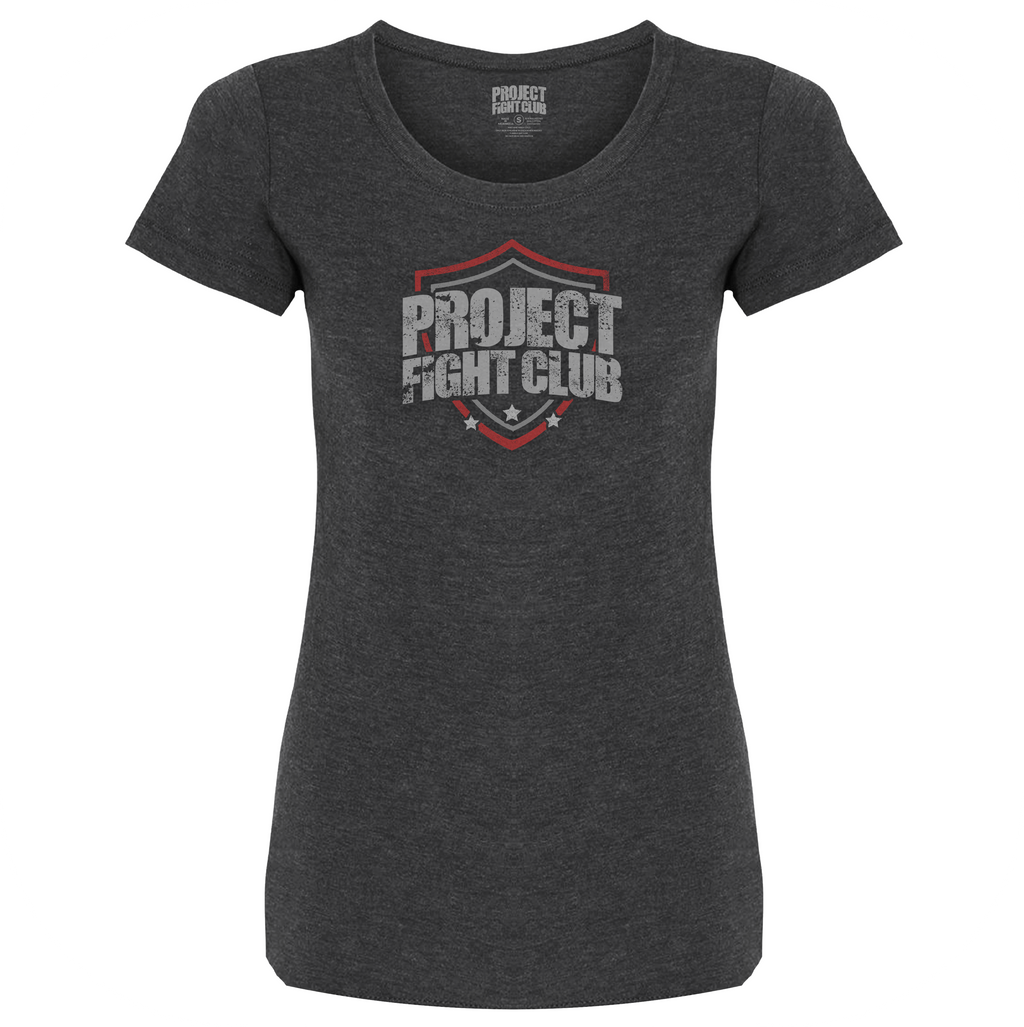 WOMENS DARK GREY T-SHIRT - HONOR FIREFIGHTERS & EMTs