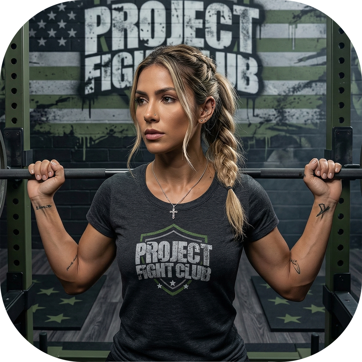 WOMENS DARK GREY T-SHIRT - HONOR SOLDIERS & VETERANS
