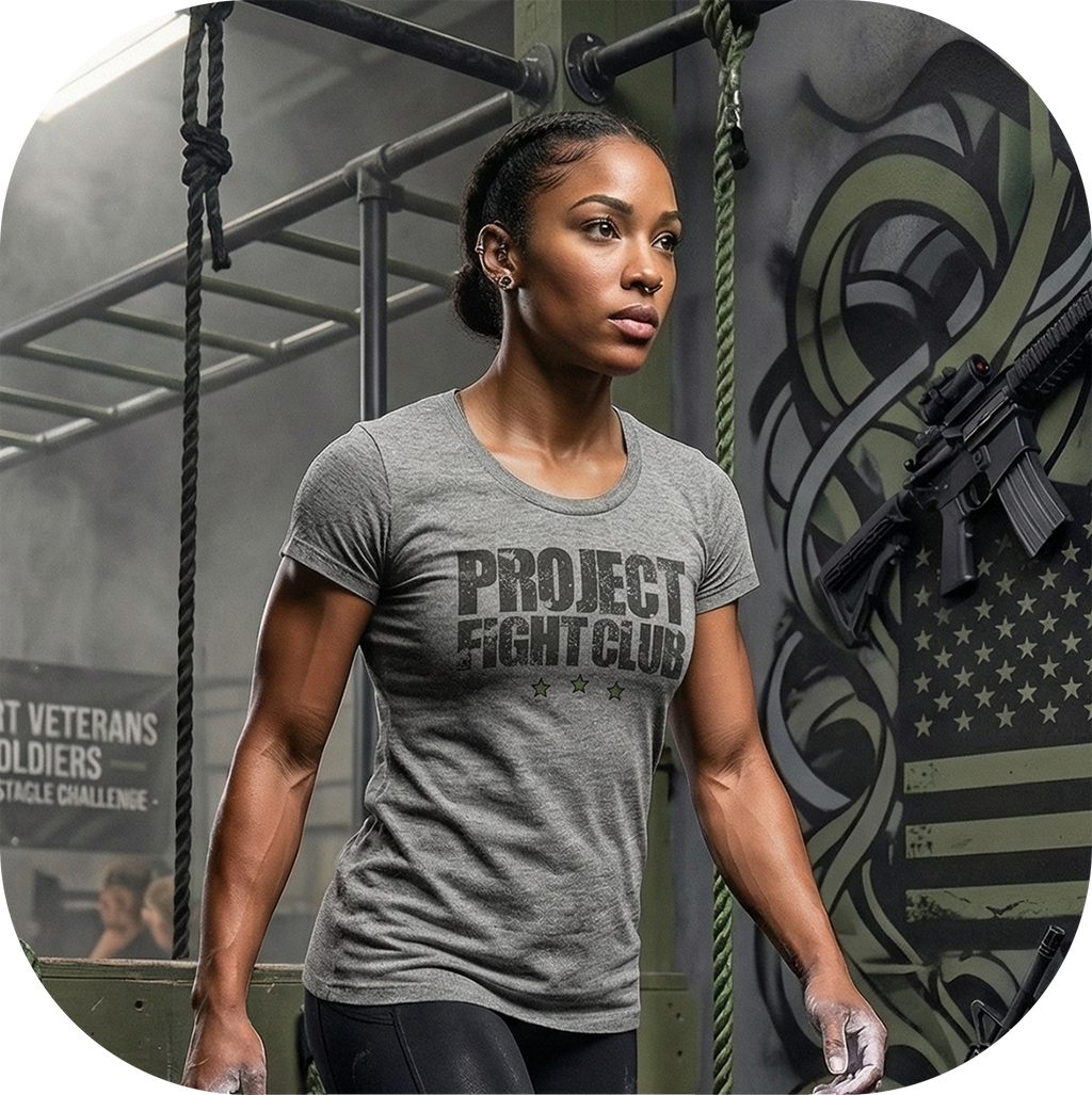WOMENS GREY T-SHIRT - HONOR SOLDIERS & VETERANS