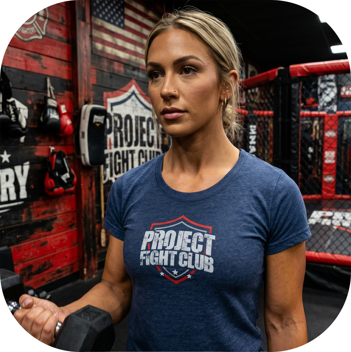 WOMENS NAVY T-SHIRT - HONOR FIREFIGHTERS & EMTs