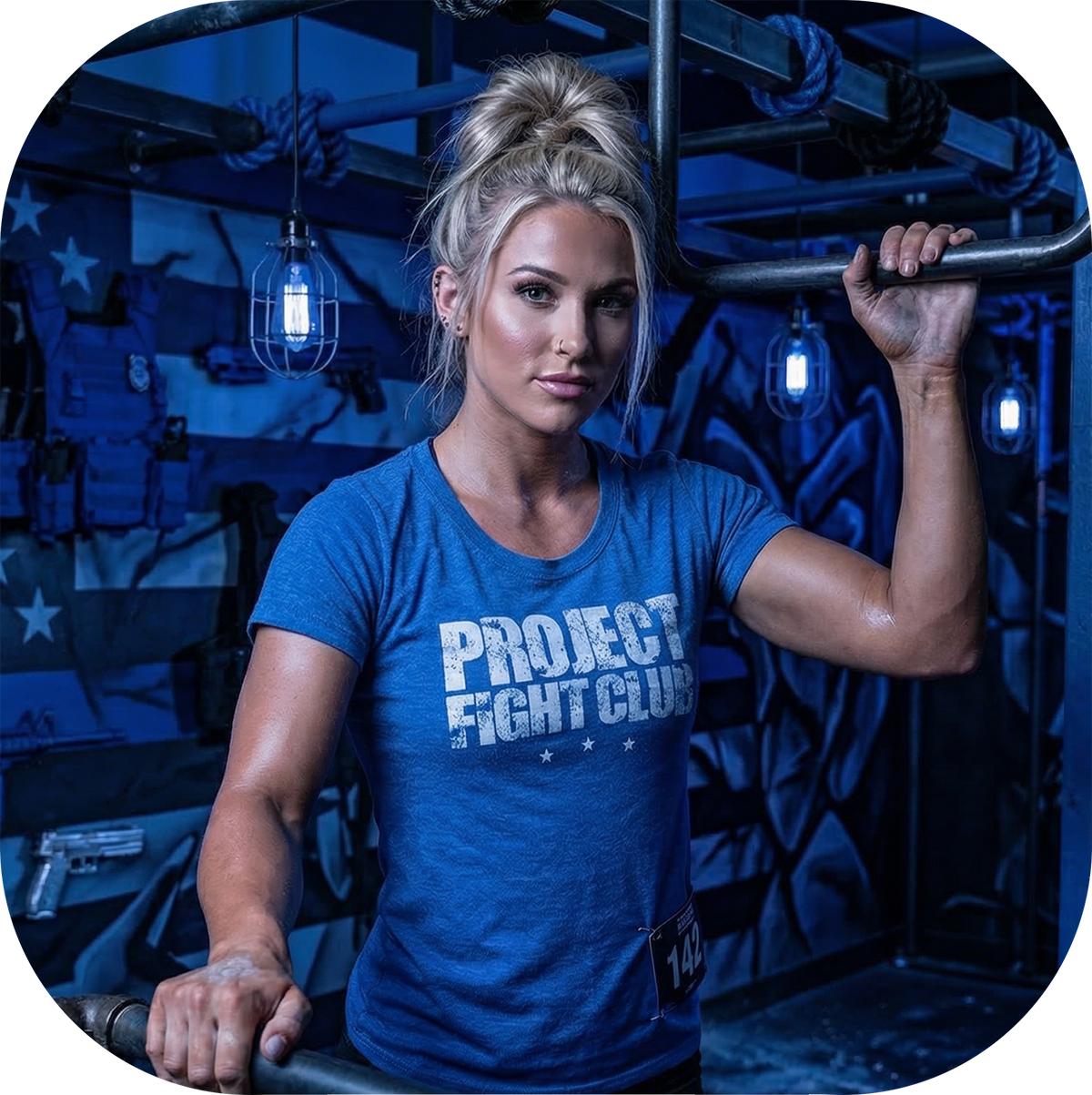 WOMENS LIGHT BLUE T-SHIRT - SUPPORT POLICE